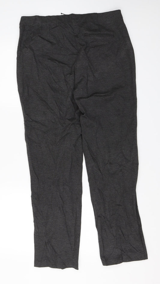 M&S Womens Grey Trousers Size 14 L27 in