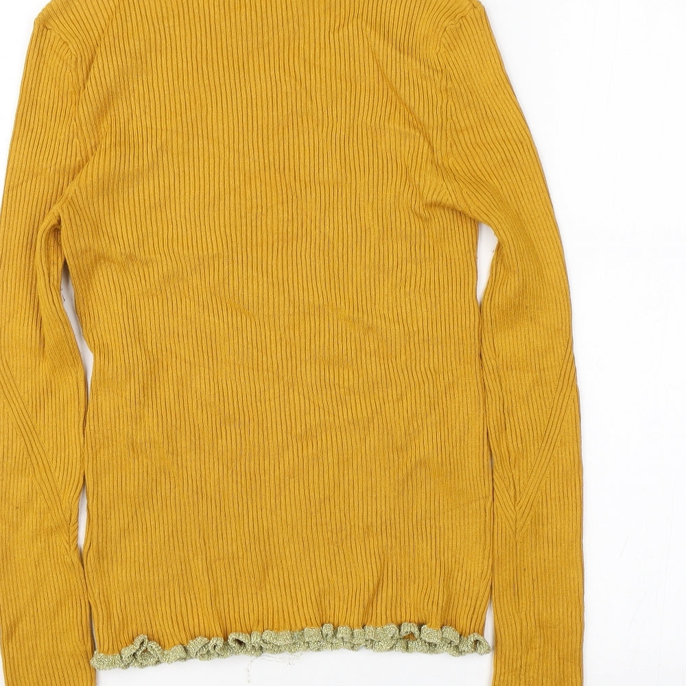 Womens UK Size 8 M&S Yellow Pullover Jumper