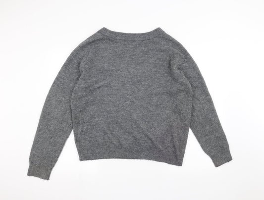 H&M Mens Grey Pullover Jumper Size S