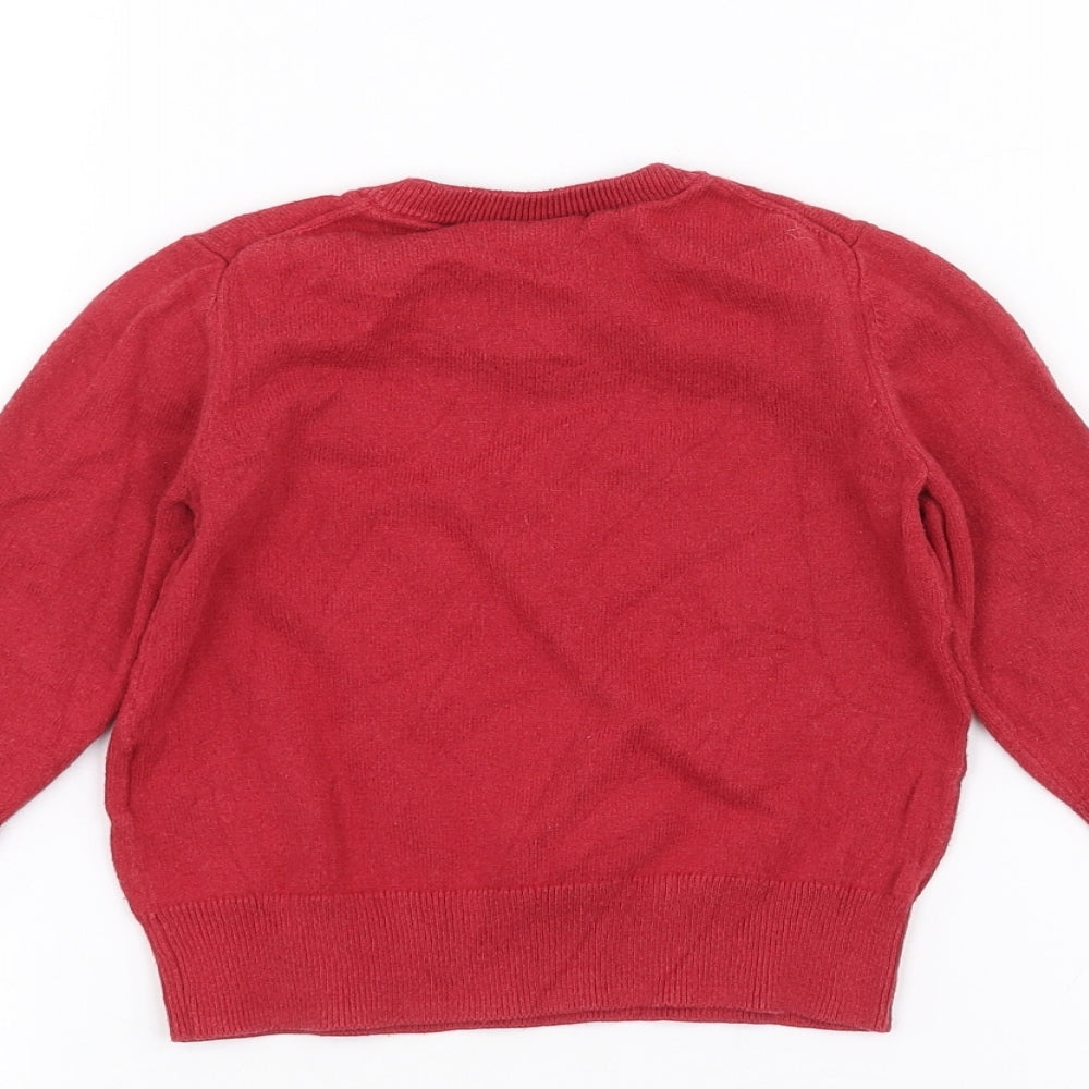 Gap Boys Red Pullover Jumper Size 2 Years