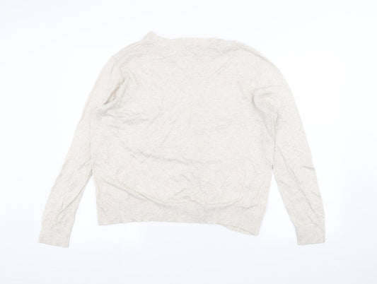 Womens UK Size 14 Papaya Beige Pullover Jumper