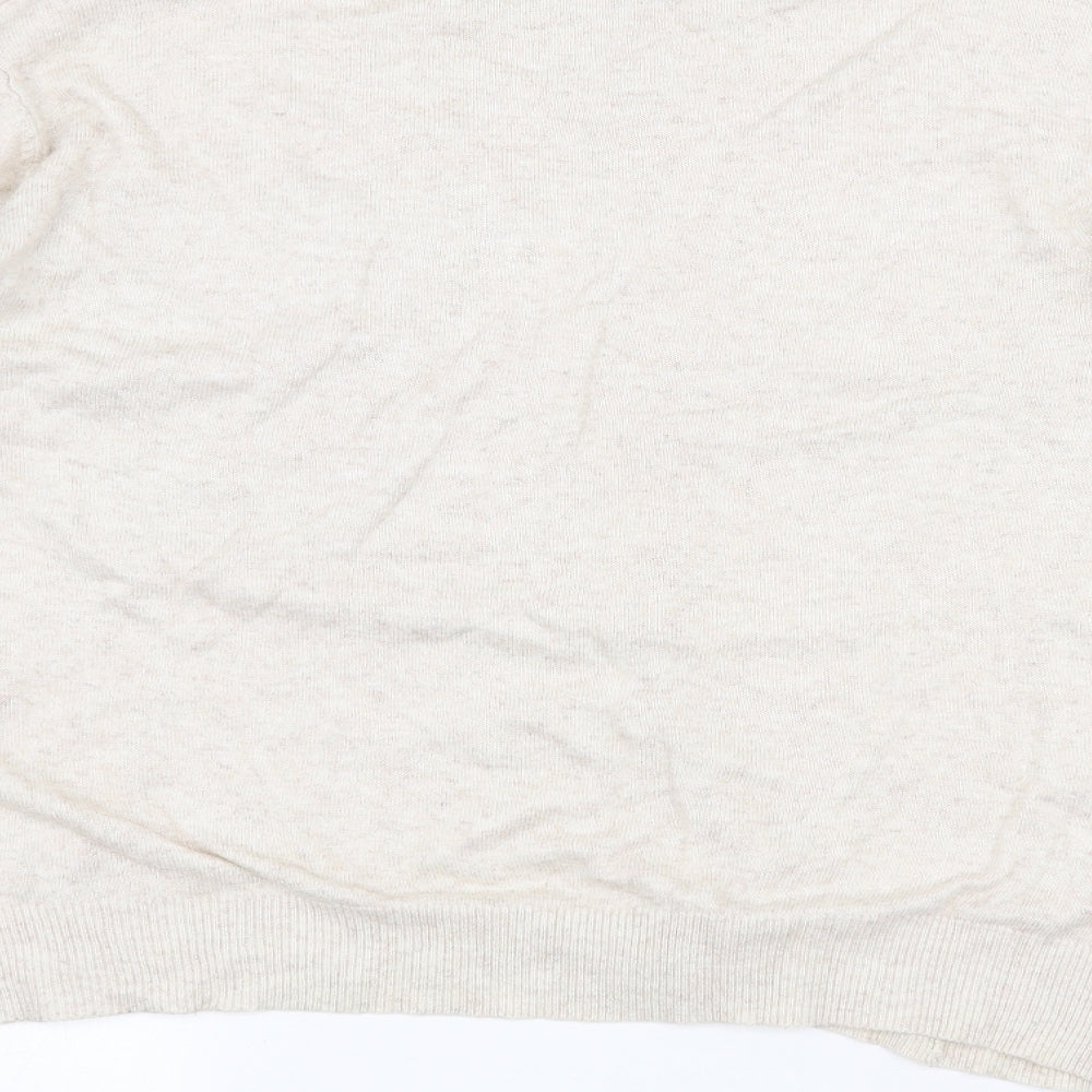 Womens UK Size 14 Papaya Beige Pullover Jumper