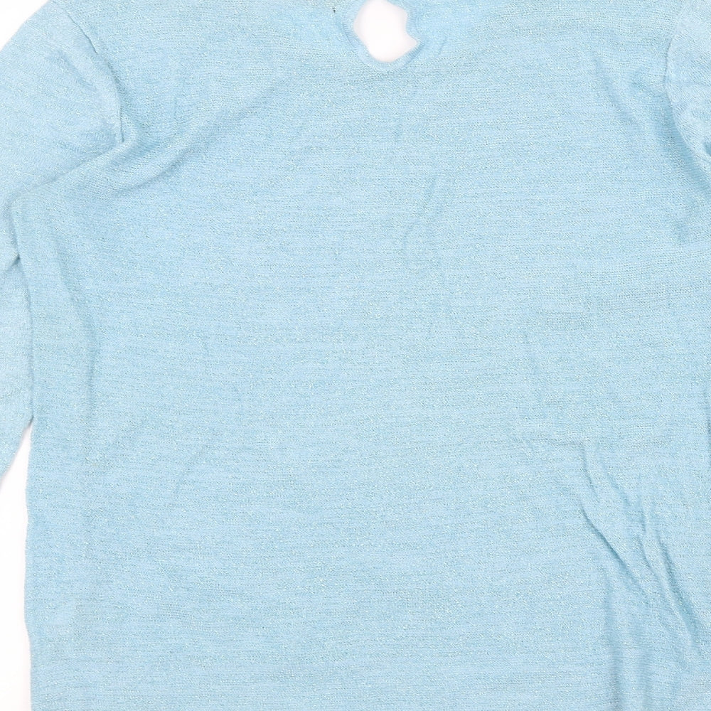 Womens UK Size M Savida Blue Basic T-Shirt