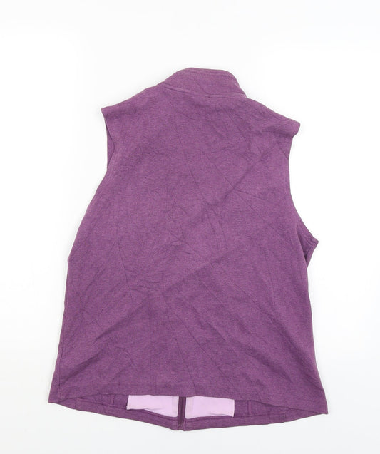 DASH Womens Purple Full Zip Jumper Size 12