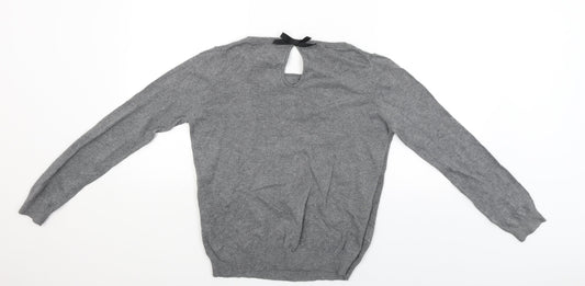Womens UK Size M Mango Grey Pullover Jumper