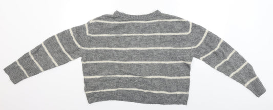Womens UK Size S Divided Grey Pullover Jumper
