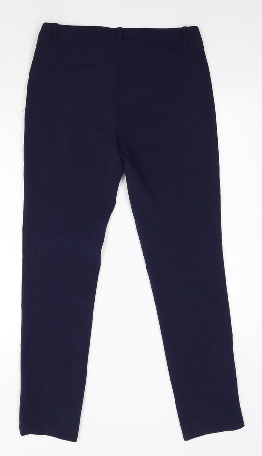 Womens UK Size 10 oodji Regular Fit Blue Trousers
