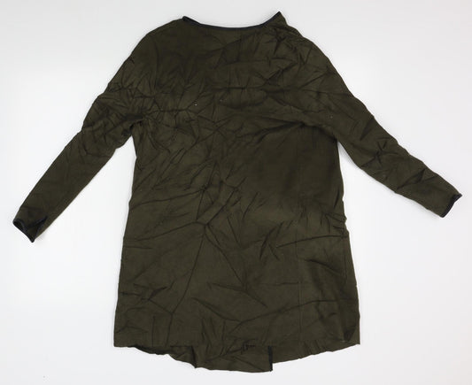 Womens UK Size M Zara Green Wrap Jumper