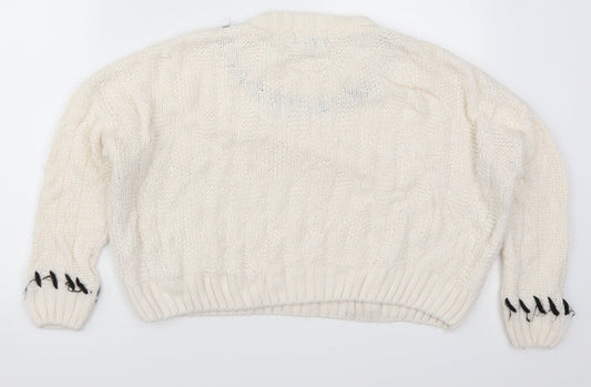 Primark Womens Ivory Pullover Jumper Size 4