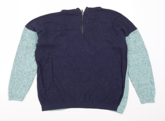 Womens UK Size 14 Marks and Spencer Blue Pullover Jumper