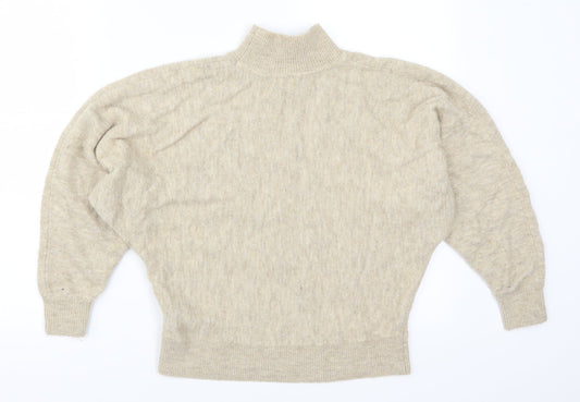Womens UK Size XS H&M Beige Pullover Jumper