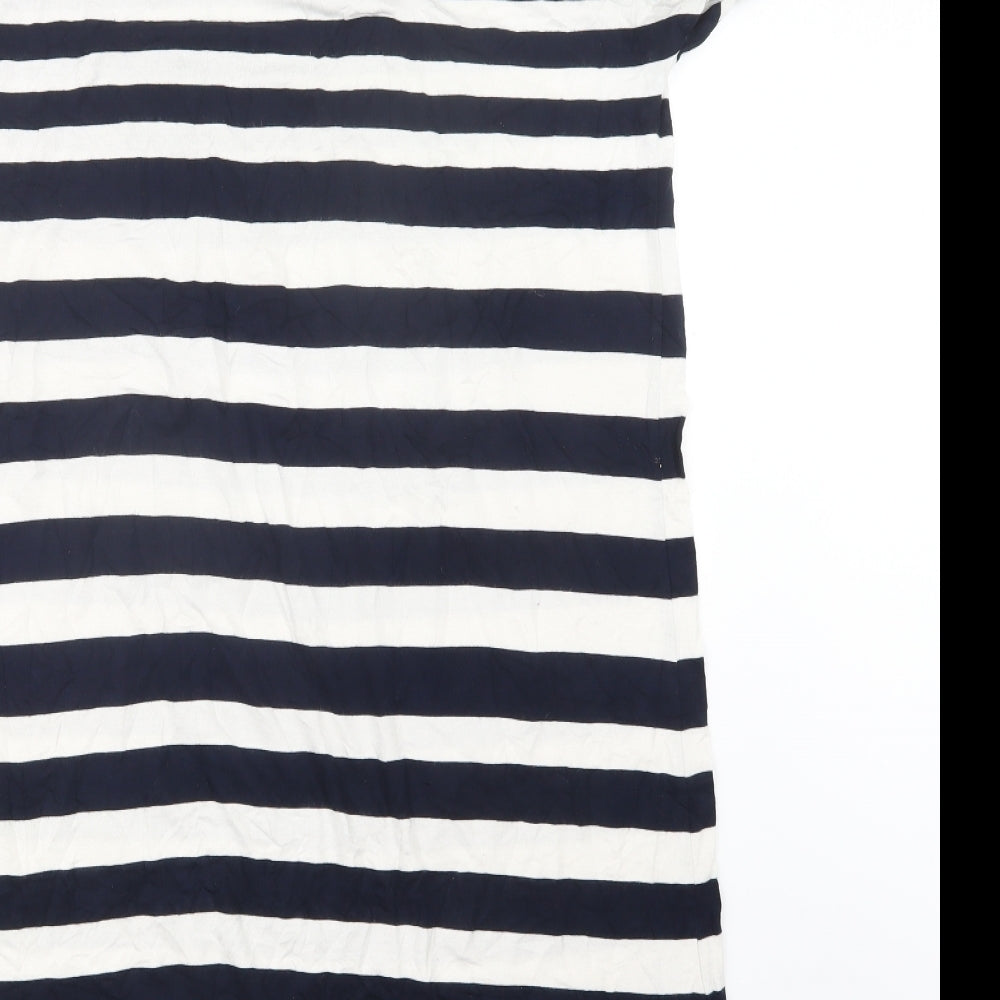 CC Womens Blue Striped T-Shirt Dress Size M