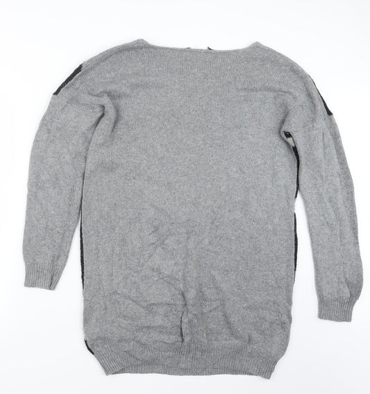 Womens UK Size 12 Preworn Grey Pullover Jumper