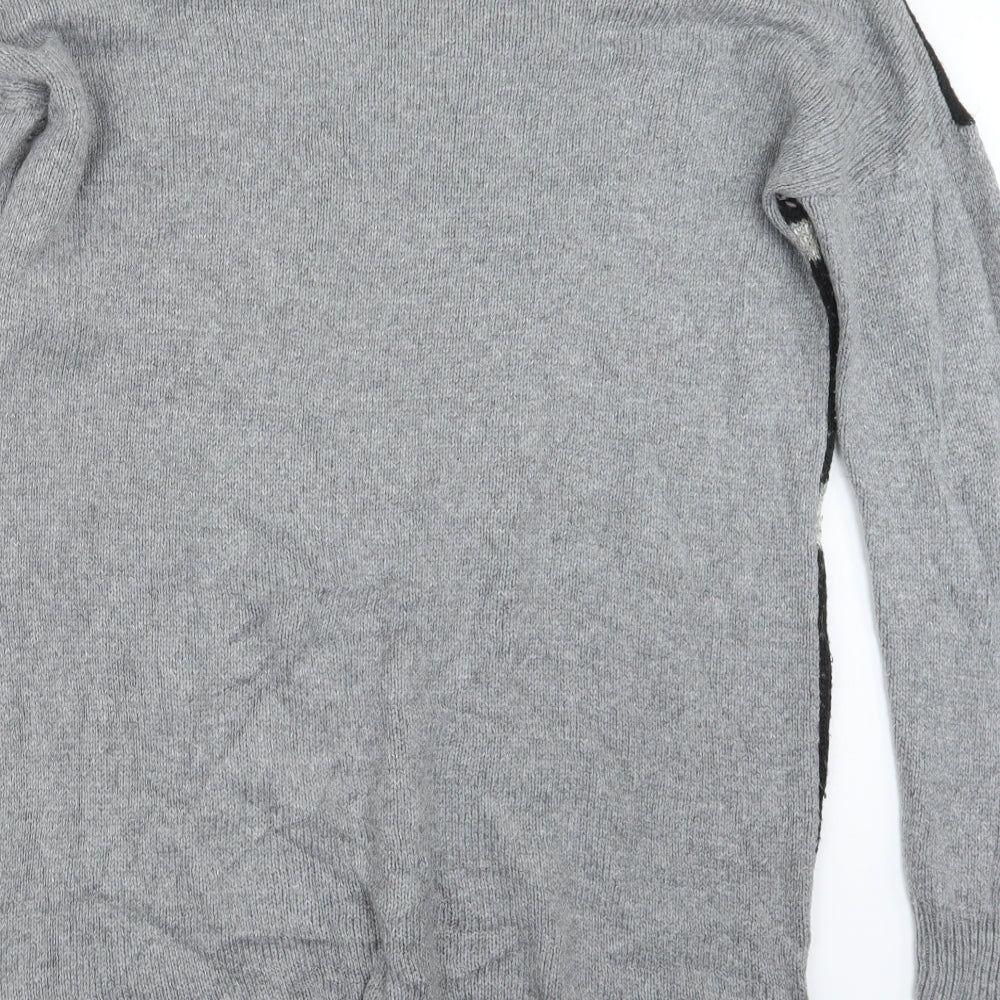 Womens UK Size 12 Preworn Grey Pullover Jumper