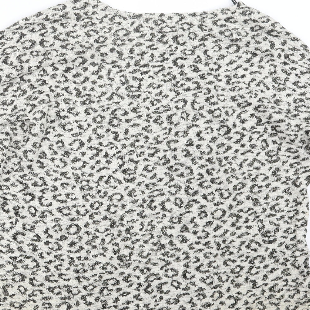 Divided by H&M Womens Black Animal Print Pullover Jumper Size M