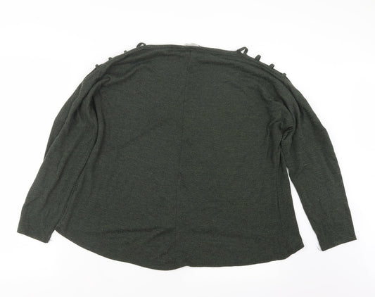 George Womens Green Knit Pullover Jumper Size 14