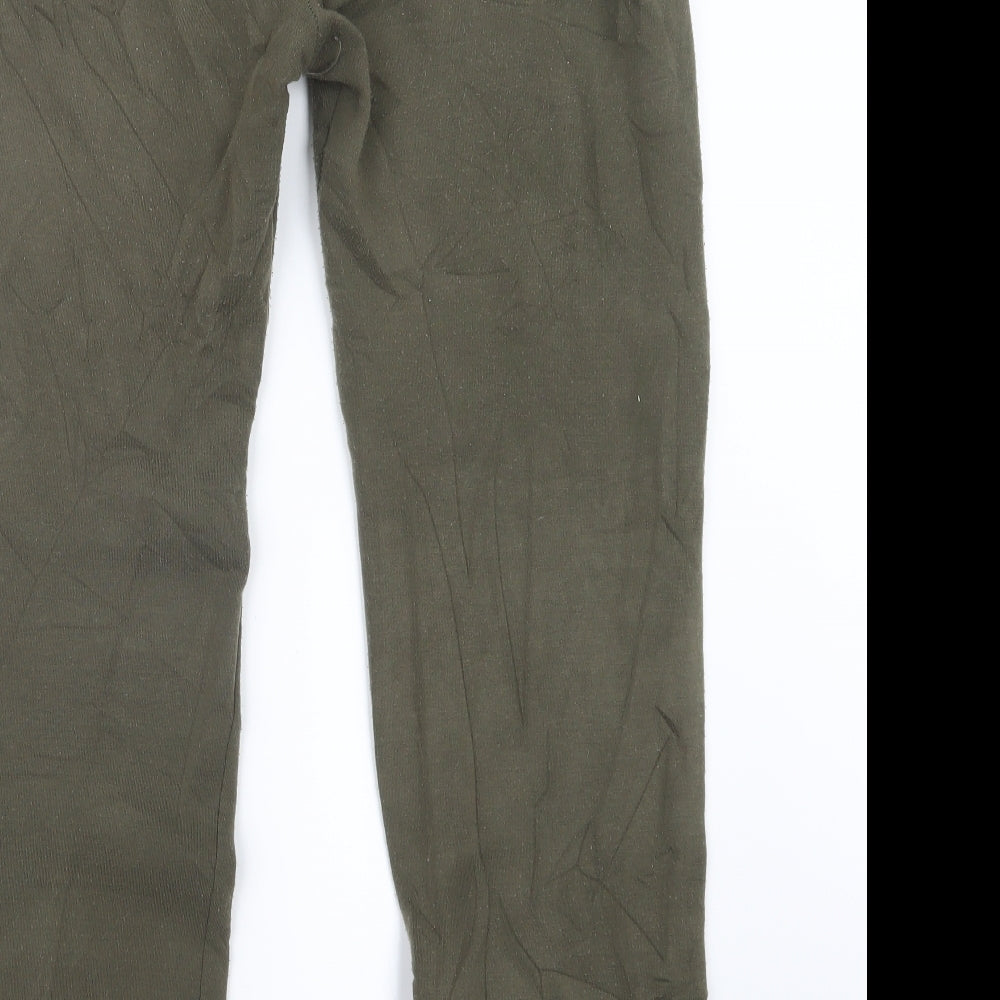 Womens UK Size 2XL Preworn Regular Fit Jogger Green Trousers