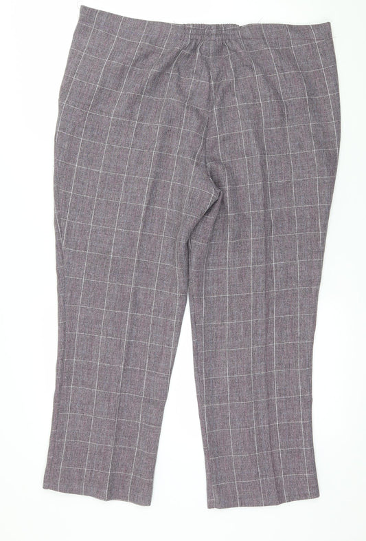 Womens UK Size 16 Damart Regular Fit Purple Trousers