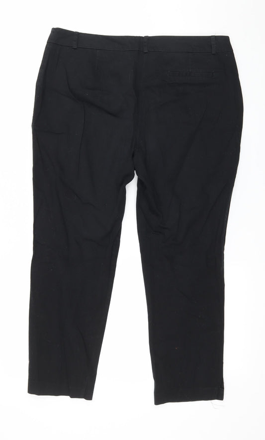 Womens UK Size 14 Dorothy Perkins Regular Fit Black Trousers