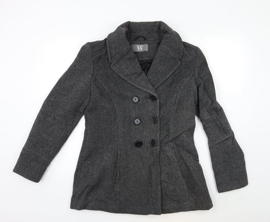 Womens UK Size 12 BHS Grey Overcoat