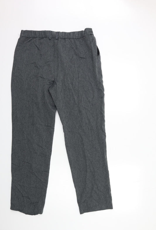 Classic Womens Grey Trousers Size 14 L30 in