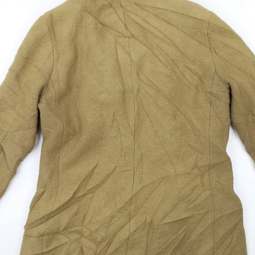 H&M Womens Beige Overcoat Coat Size 12