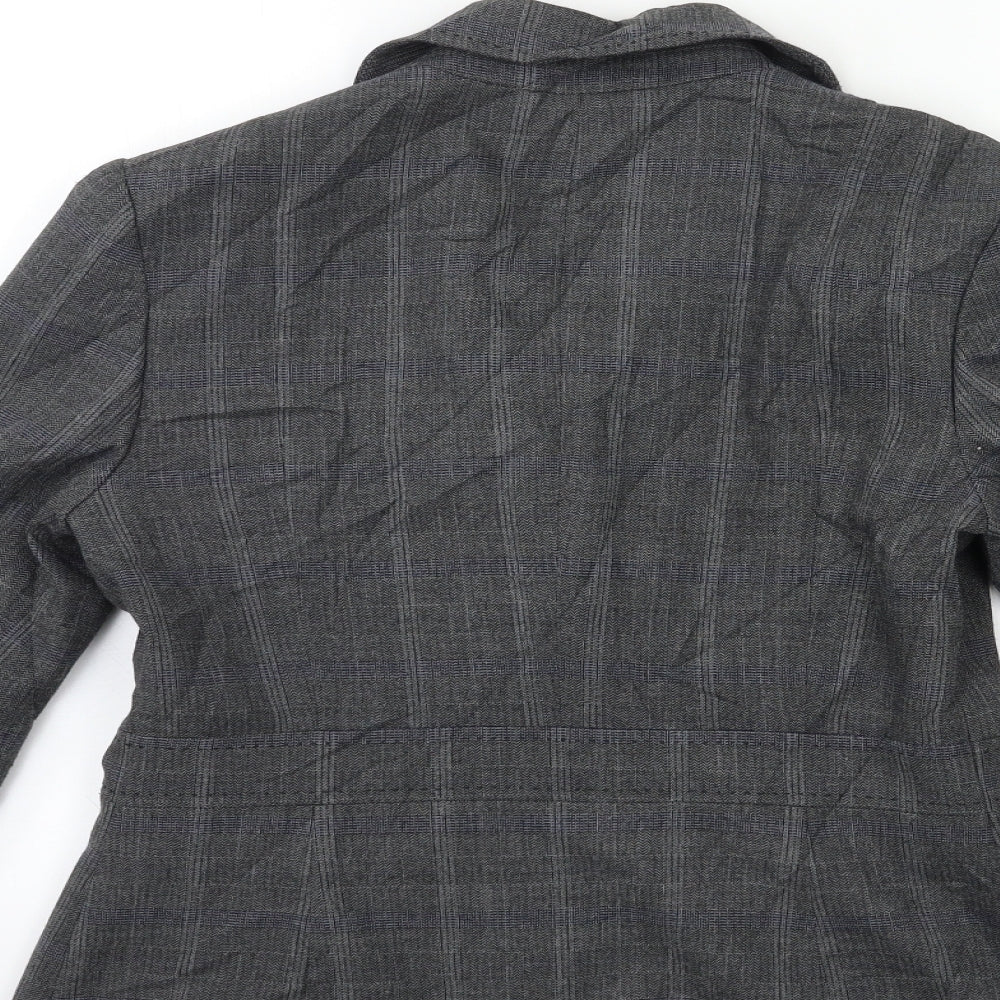NEXT Womens Grey Striped Jacket Blazer Size 12