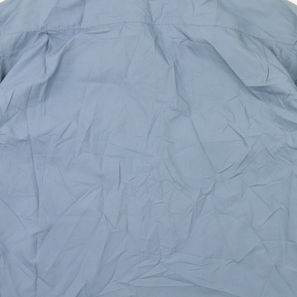 Mens UK Size M NICO Blue Button-Up Long Sleeve Casual Shirt