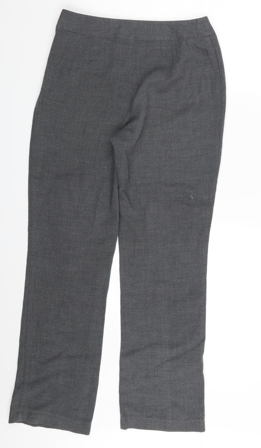 M&S Womens Grey Trousers Size 12 L27.5 in