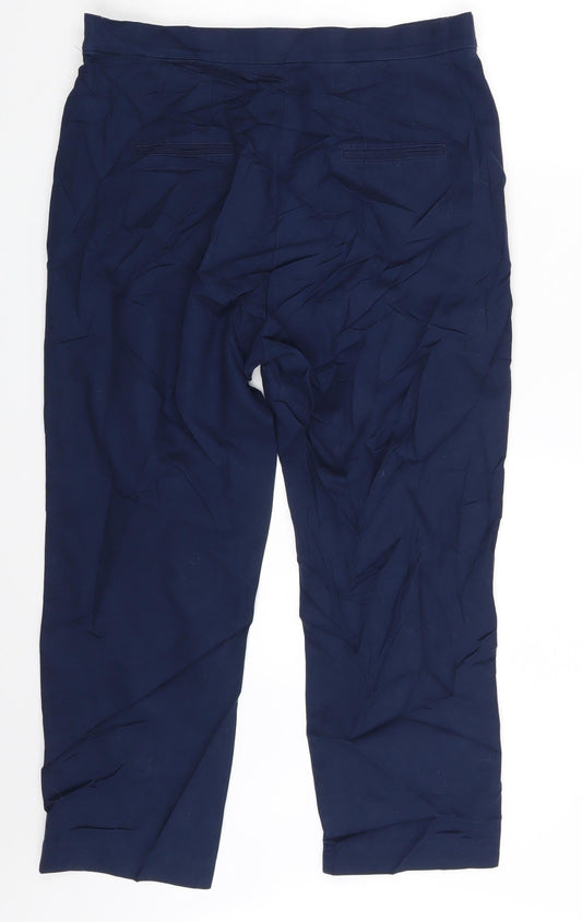 M&S Womens Blue Trousers Size 14 L22 in