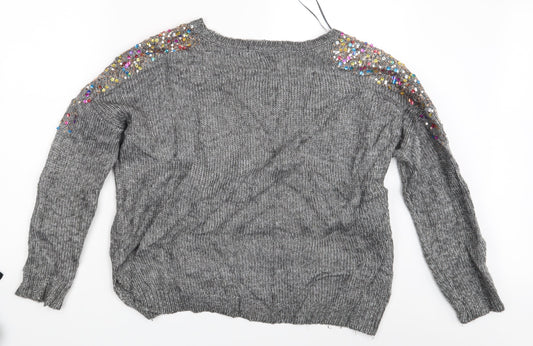 George Womens Grey Pullover Jumper Size M