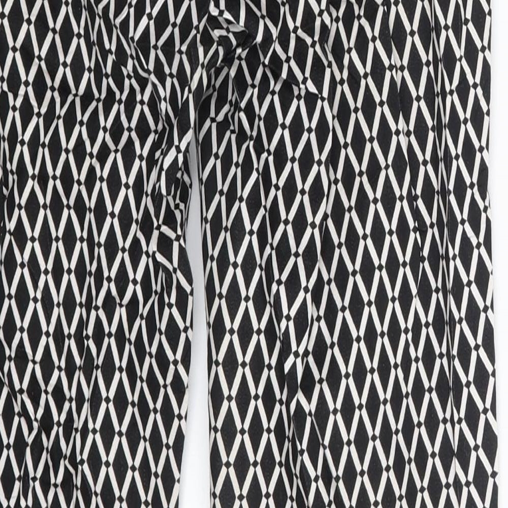 Womens UK Size 4 H&M Slim Fit Black Trousers