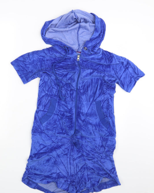Boohoo Womens Blue Coverall One-Piece Size 8