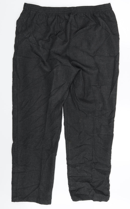 M&S Womens Grey Sweatpants Trousers Size 18 L27 in