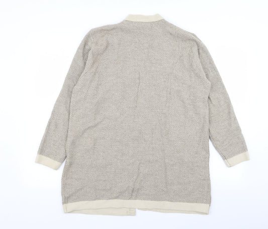Womens UK Size L me Beige Cardigan Jumper