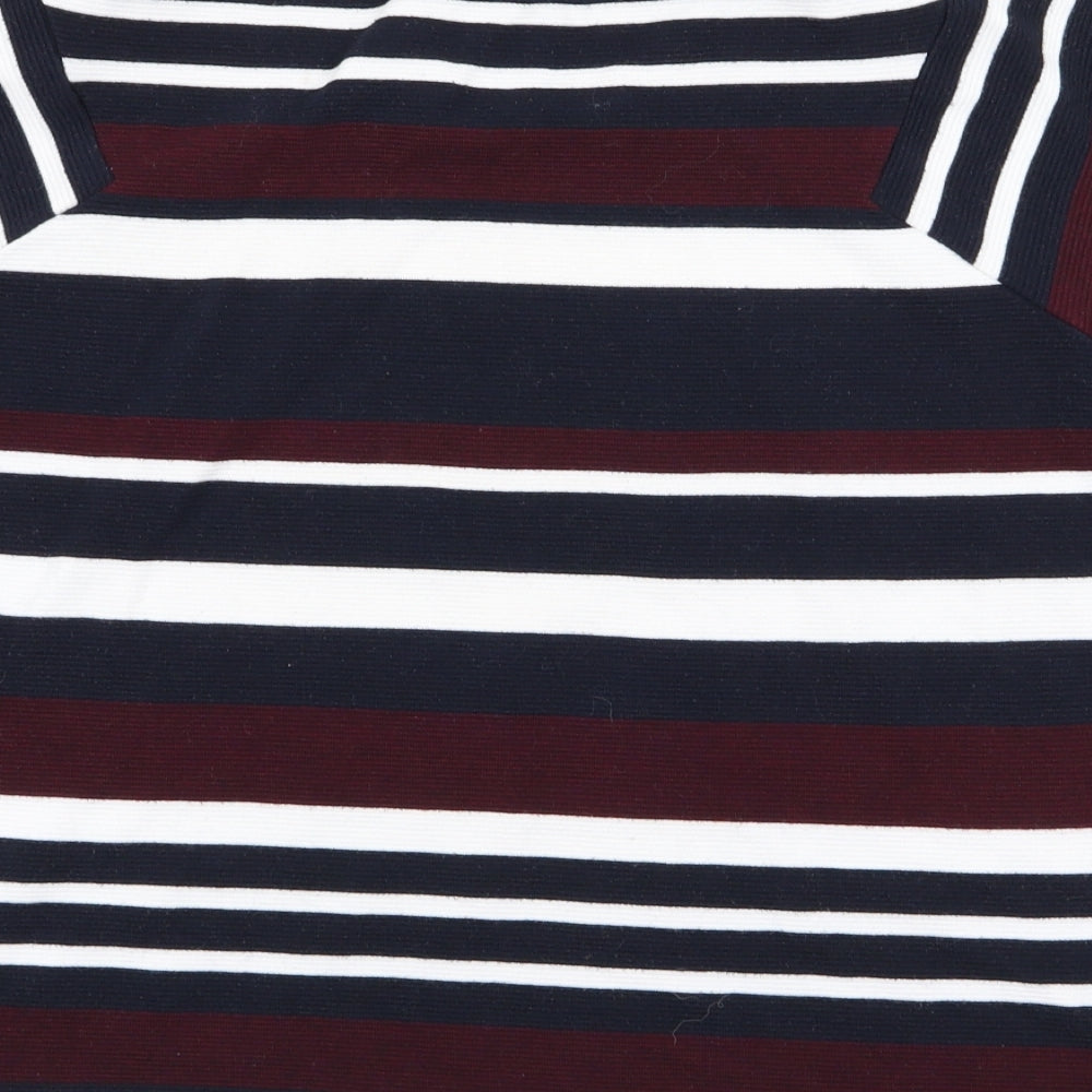 Per Una Womens Multicoloured Striped Basic T-Shirt Size 18