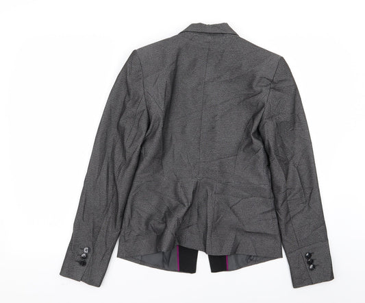 Primark Womens Black Geometric  Jacket Blazer Size 8