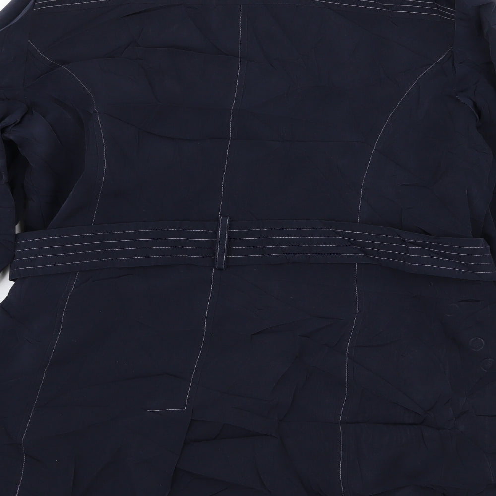 Womens UK Size 14 BM Blue Overcoat