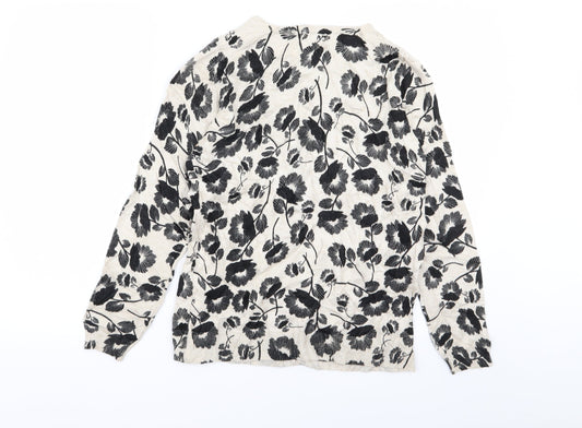 F&F Womens Multicoloured Floral Cardigan Jumper Size 12