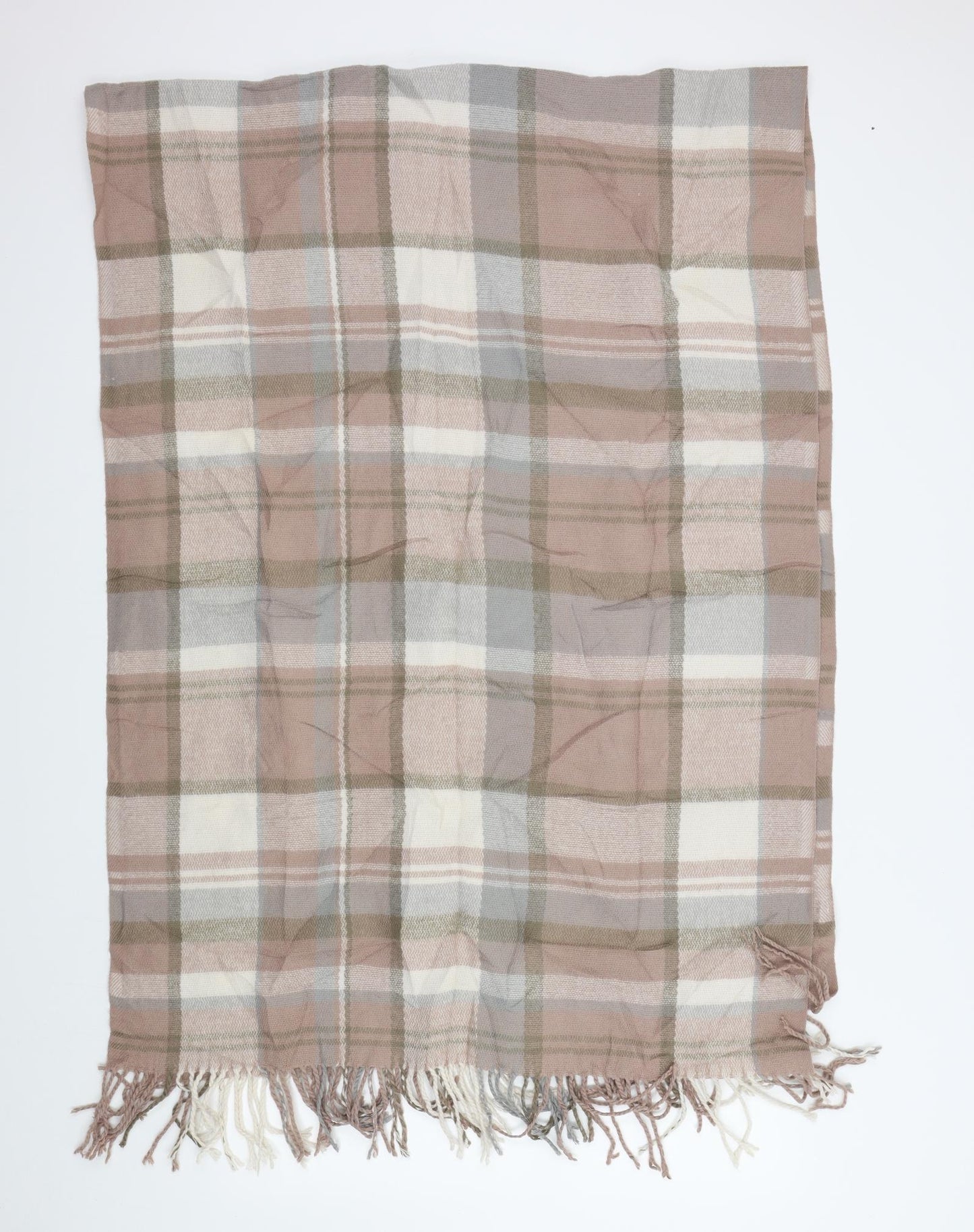 Preworn Womens Pink Check Scarf