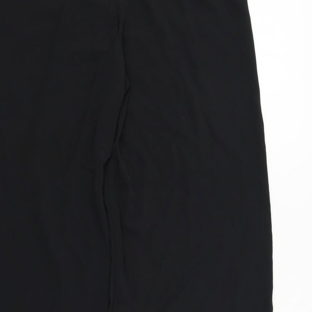 Womens UK Size 8 VILLA Regular Fit Black Trousers