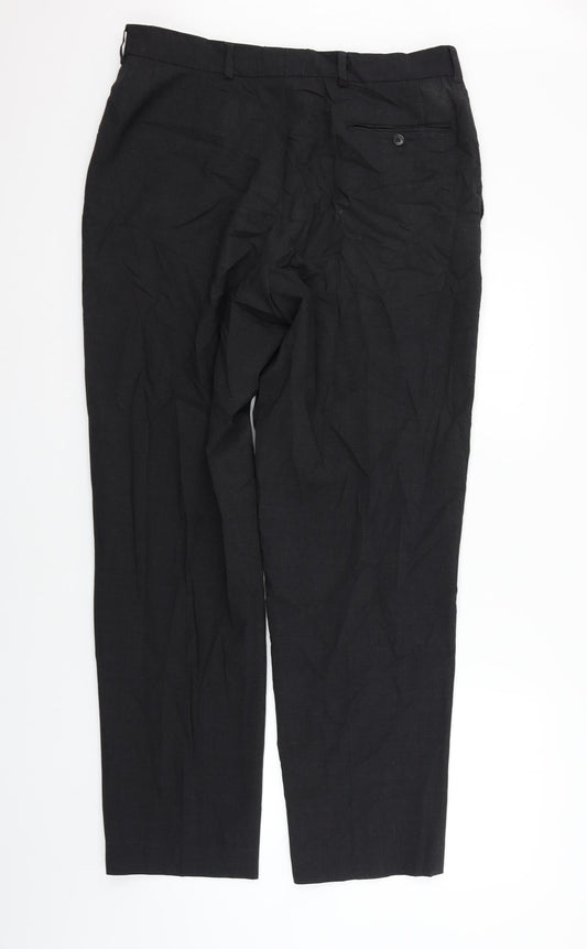 GREENWOOD Mens Grey Trousers Size 35 in L30 in
