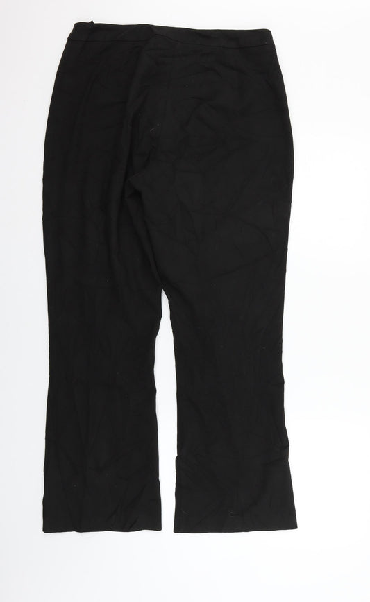 Womens UK Size 14 BHS Regular Fit Black Trousers