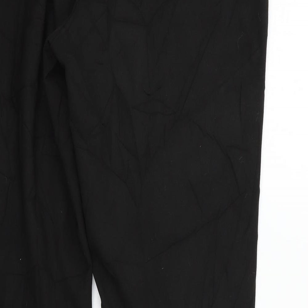 Womens UK Size 14 BHS Regular Fit Black Trousers