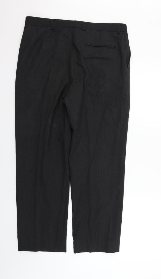 Marks and Spencer Womens Black Trousers Size 34 in L31 in