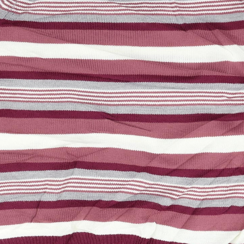 EWM Womens Purple Polka Dot Pullover Jumper Size M