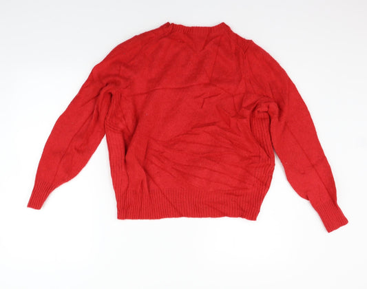 Marks and Spencer Womens Red Pullover Jumper Size 16