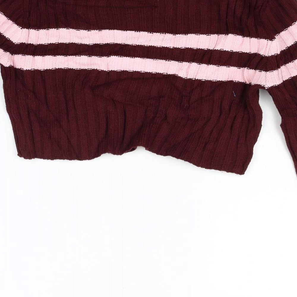 Womens UK Size 12 PRETTYLITTLETHING Red Pullover Jumper
