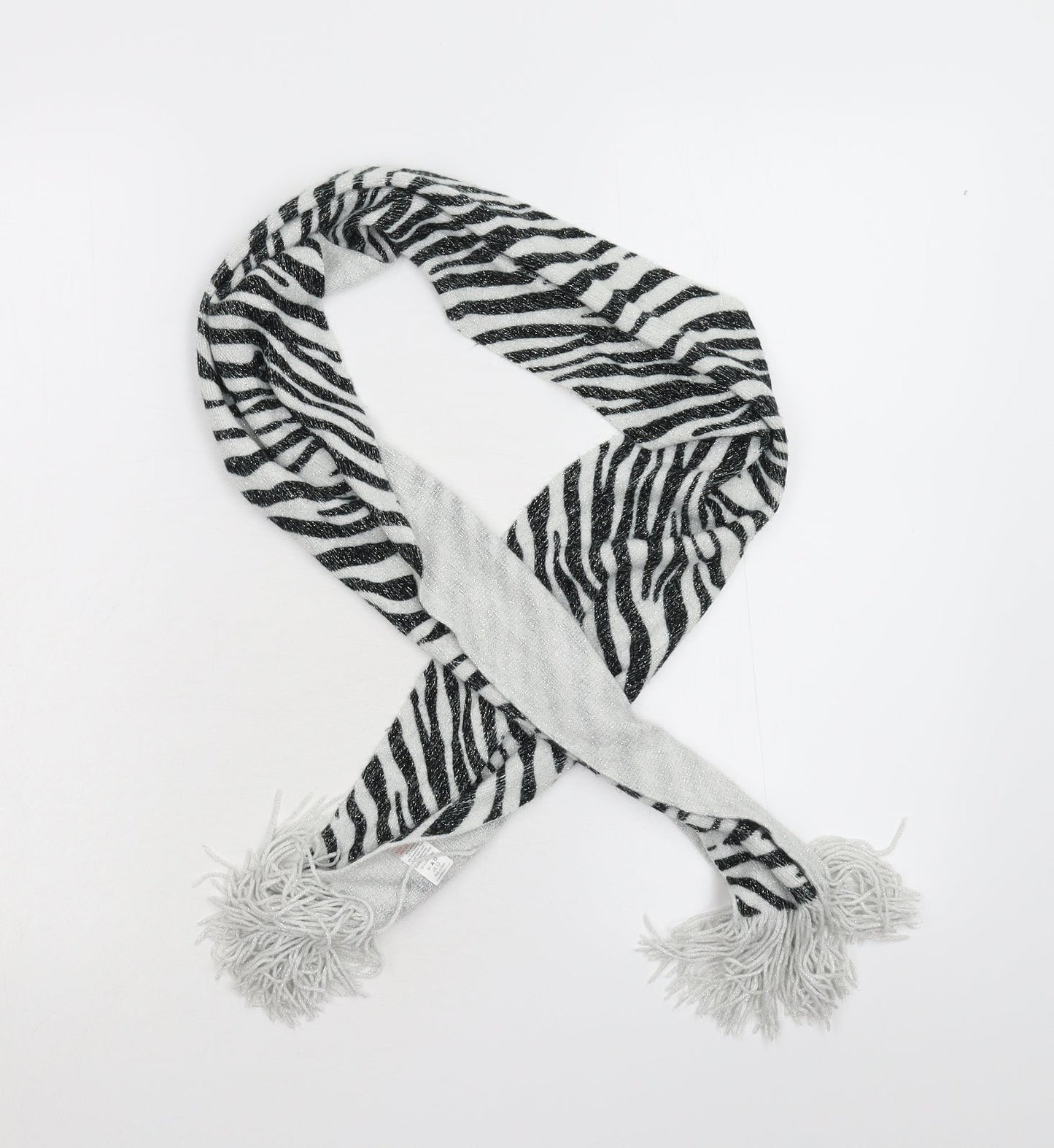 Ethel Austin Womens Silver Animal Print Scarf