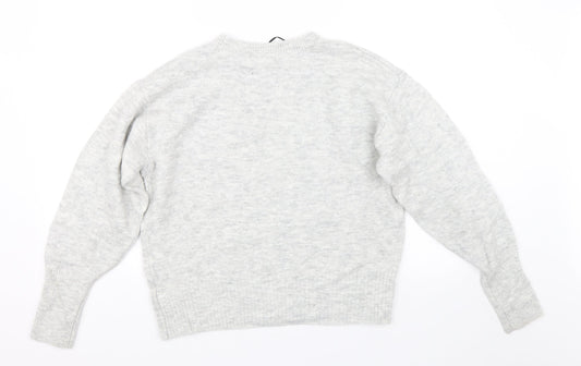 Womens UK Size S H&M Grey Pullover Jumper
